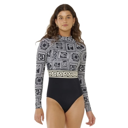 Maiô Rip Curl Mermaid Beach UPF Suit Black