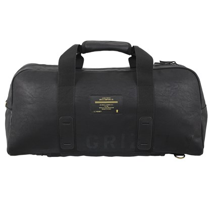 Mala Grizzly Leather Military Duffle Black