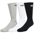 Meia Converse Skate Star Kit com 3 Pares Black White Grey