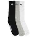 Meia Converse Skate Star Kit com 3 Pares Black White Grey