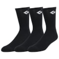 Meia Converse Star Chevron Kit com 3 Pares Medium Black