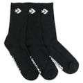 Meia Converse Star Chevron Kit com 3 Pares Medium Black