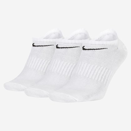 Meia Nike Everyday Lightweight White Kit com 3 Pares
