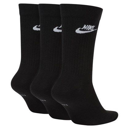 Meia Nike SB Everyday Essential Black Kit com 3 Pares