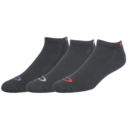Meia Oakley Bark Low Quarter Kit com 3 Pares Blackout Meia Oakley Bark Low Quarter Kit com 3 Pares Blackout