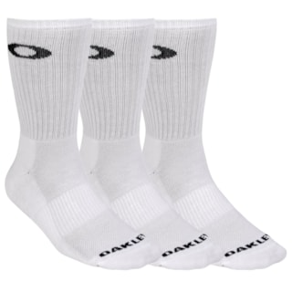 Meia Oakley Essential Crew White Kit com 3 Pares