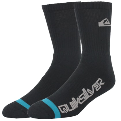 Meia Quiksilver Cano Alto Preta Meia Quiksilver Cano Alto Preta