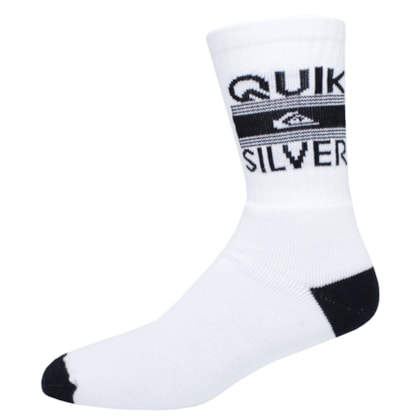 Meia Quiksilver QK SLVR Cano Alto Branca
