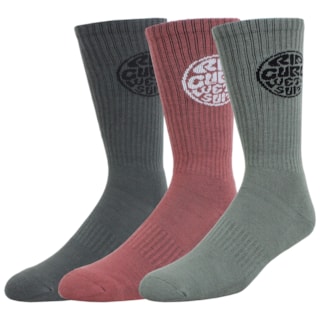 Meia Rip Curl Wetty Crew Kit com 3 Pares Importada