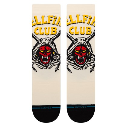 Meia Stance Collab Stranger Things Hellfire Vintage White