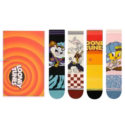Meia Stance Looney Tunes Box Set Kit com 4 Pares Meia Stance Looney Tunes Box Set Kit com 4 Pares