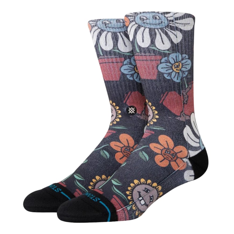 Meia Stance Planted Crew Black