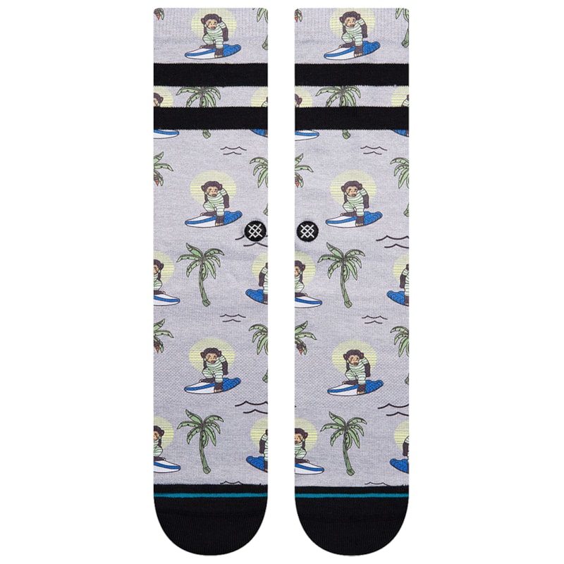 Meia Stance Surfing Monkey Grey