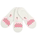 Meia Vans Classic Canoodles White Pink Kit com 3 Pares