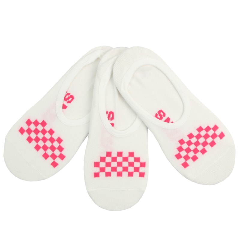 Meia Vans Classic Canoodles White Pink Kit com 3 Pares