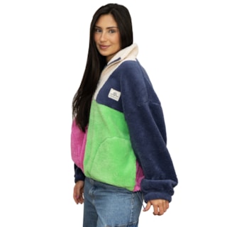 Moletom Fleece Rip Curl Block Party Polar Navy Importado
