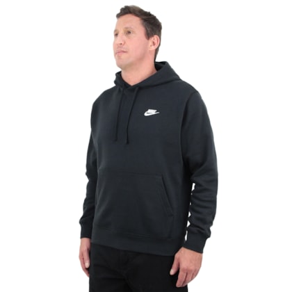 Moletom Nike Club Hoodie Black Moletom Nike Club Hoodie Black