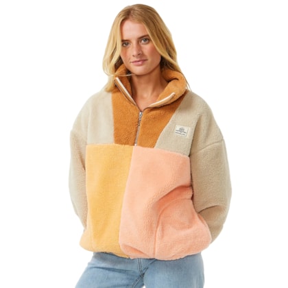 Moletom Rip Curl Block Party Printed Fleece Peach Moletom Rip Curl Block Party Printed Fleece Peach