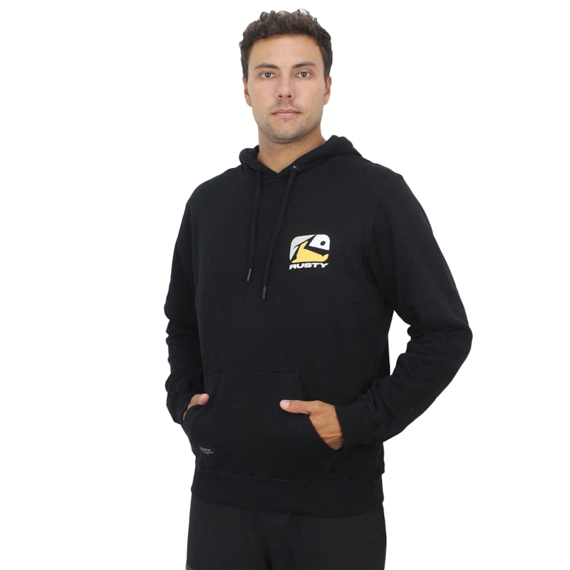 Moletom Rusty Canguru Phenom Preto