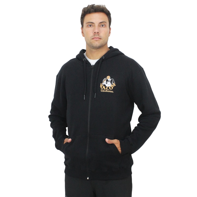 Moletom Volcom Canguru Grindit Preto