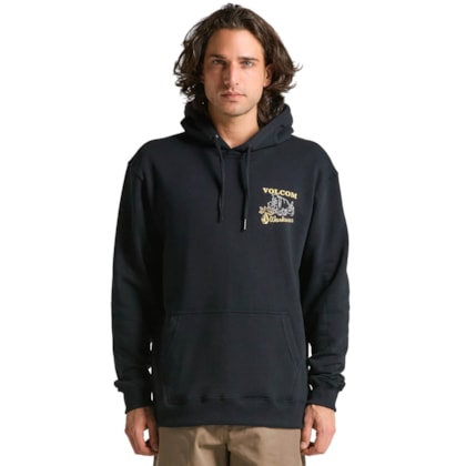 Moletom Volcom Canguru Operator Preto