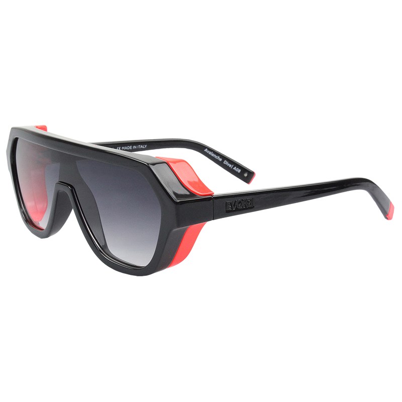Óculos de Sol Evoke Avalanche Dive A08 Black Shine Orange Fluor Gray Gradient