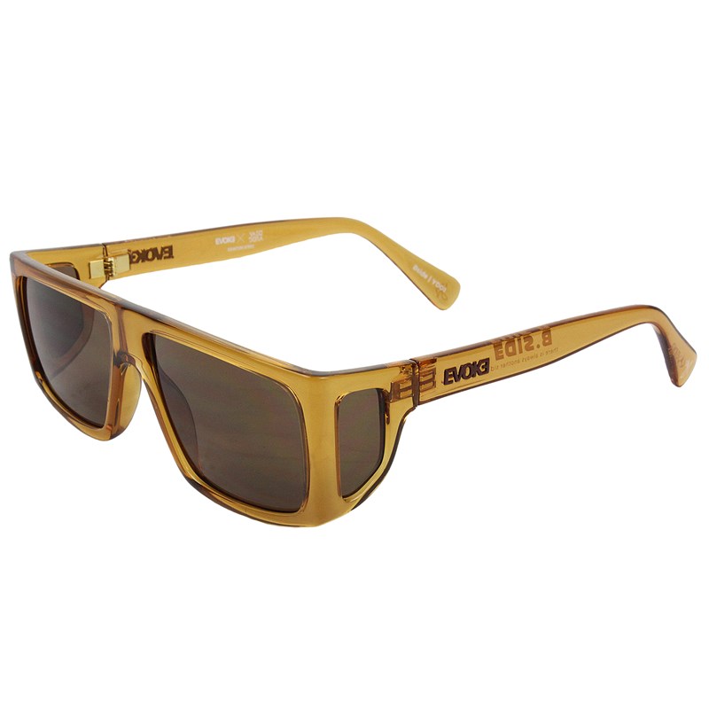 Óculos de Sol Evoke B-Side YD01Crystal Ambar Caramel Brown Total