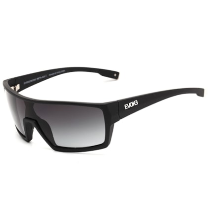 Óculos De Sol Evoke Bionic Beta Black Shine Silver Gray Degradê