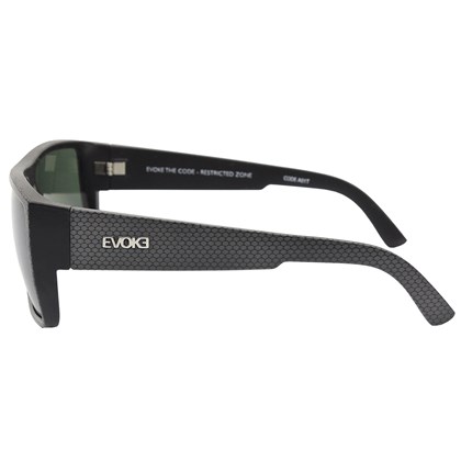 Óculos de Sol Evoke Code A01T Black Signs Silver Green Total