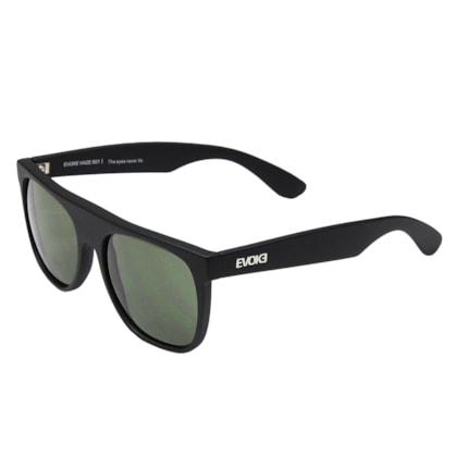Óculos de Sol Evoke Haze B01 Black Matte Silver G15 Green Total Óculos de Sol Evoke Haze B01 Black Matte Silver G15 Green Total