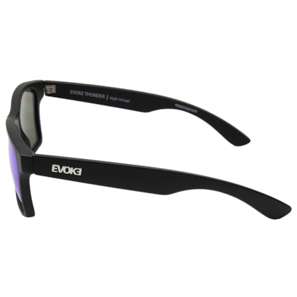 Óculos de Sol Evoke Thunder A14S Black Matte Silver Blue Mirror