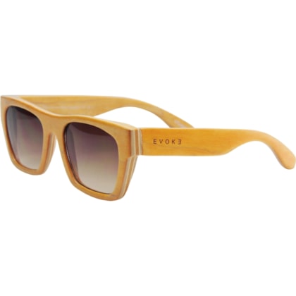 Óculos De Sol Evoke Wood Series 02 Maple Collection Yellow Laser Brown Gradient Óculos De Sol Evoke Wood Series 02 Maple Collection Yellow Laser Brown Gradient