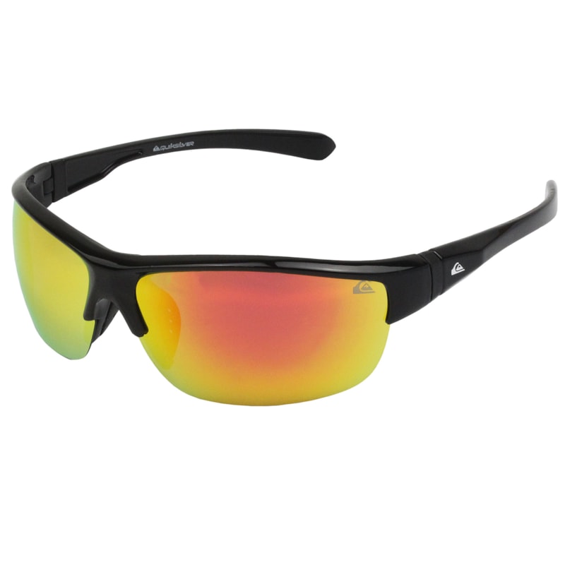 Óculos de Sol Quiksilver Malibu Preto Vermelho Espelhado