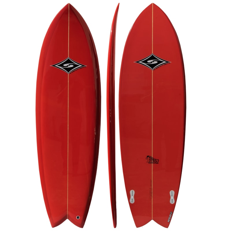 Prancha de Surf MSD Surfboards Twin Fish Retrô Biquilha 5.9