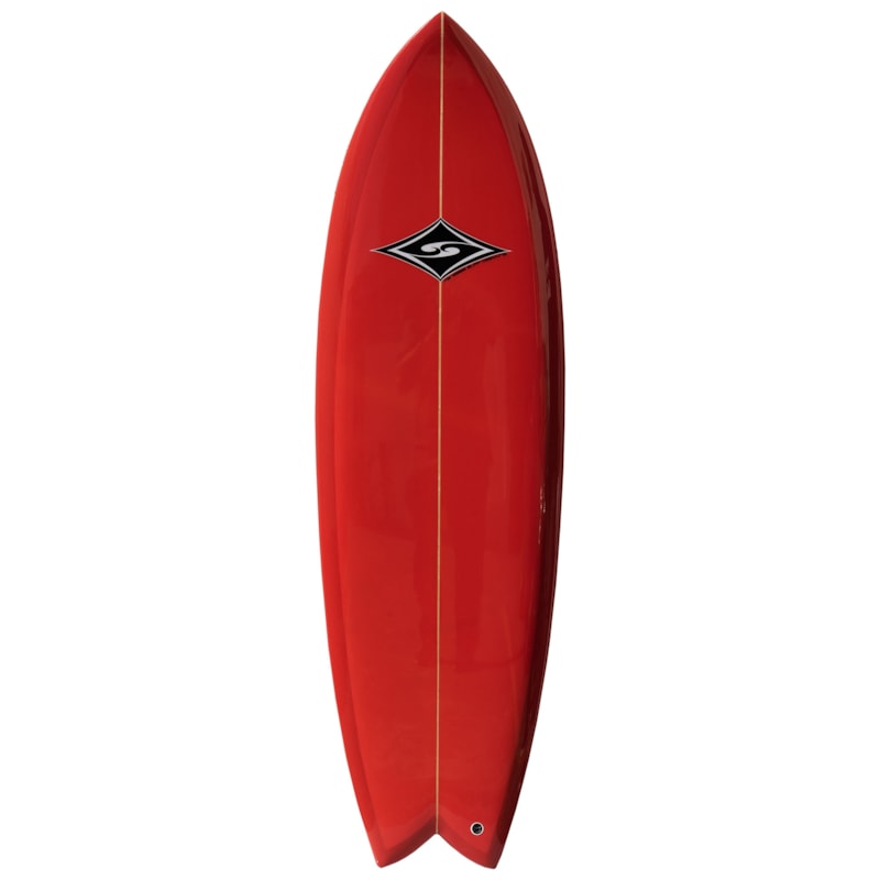 Prancha de Surf MSD Surfboards Twin Fish Retrô Biquilha 5.9