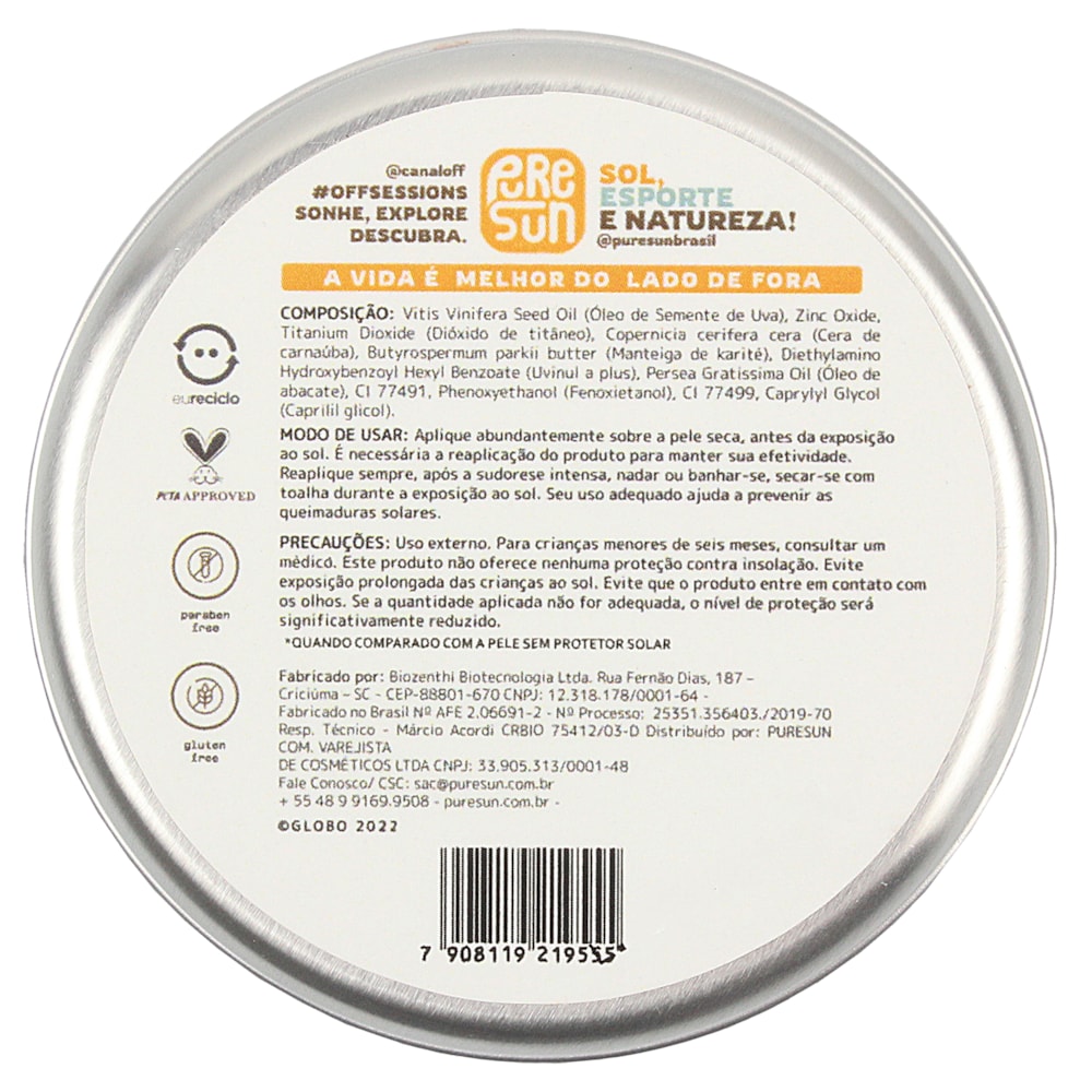 Protetor Solar Facial Pure Sun Clássico