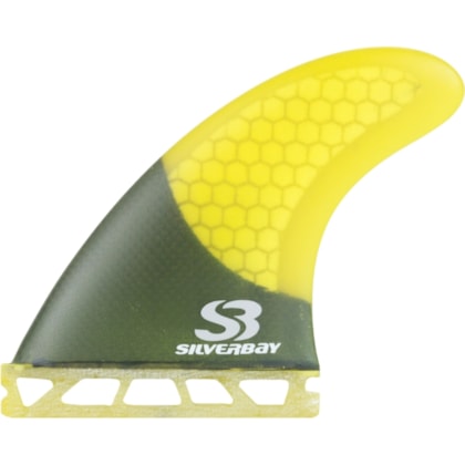 Quilha Silver Bay Future SB5 Matt Half Carbon Amarela Quilha Silver Bay Future SB5 Matt Half Carbon Amarela