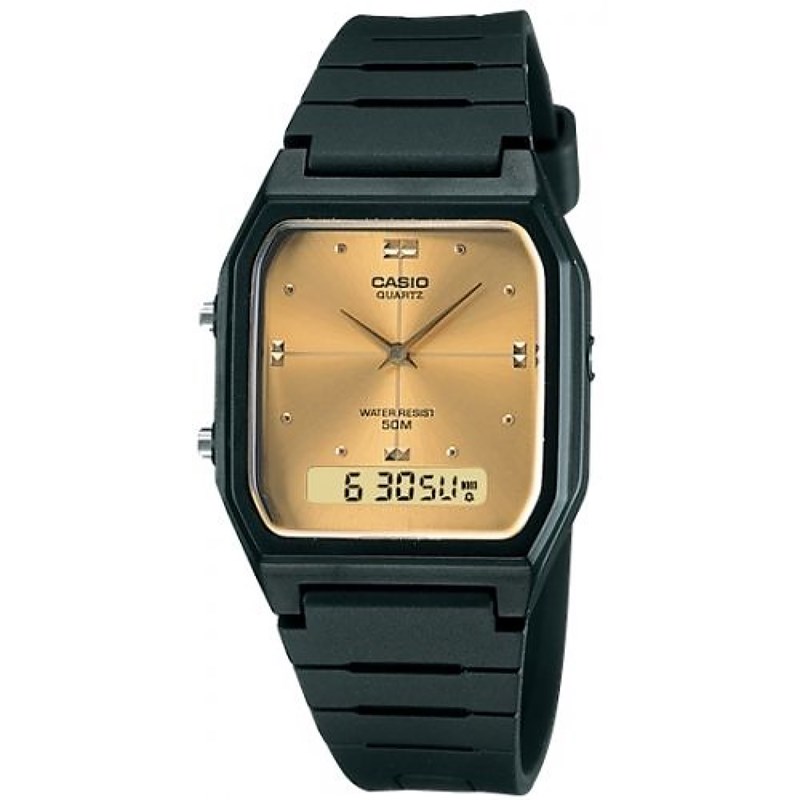 Relógio Casio Vintage AW-48HE-9AVDF Fundo Dourado