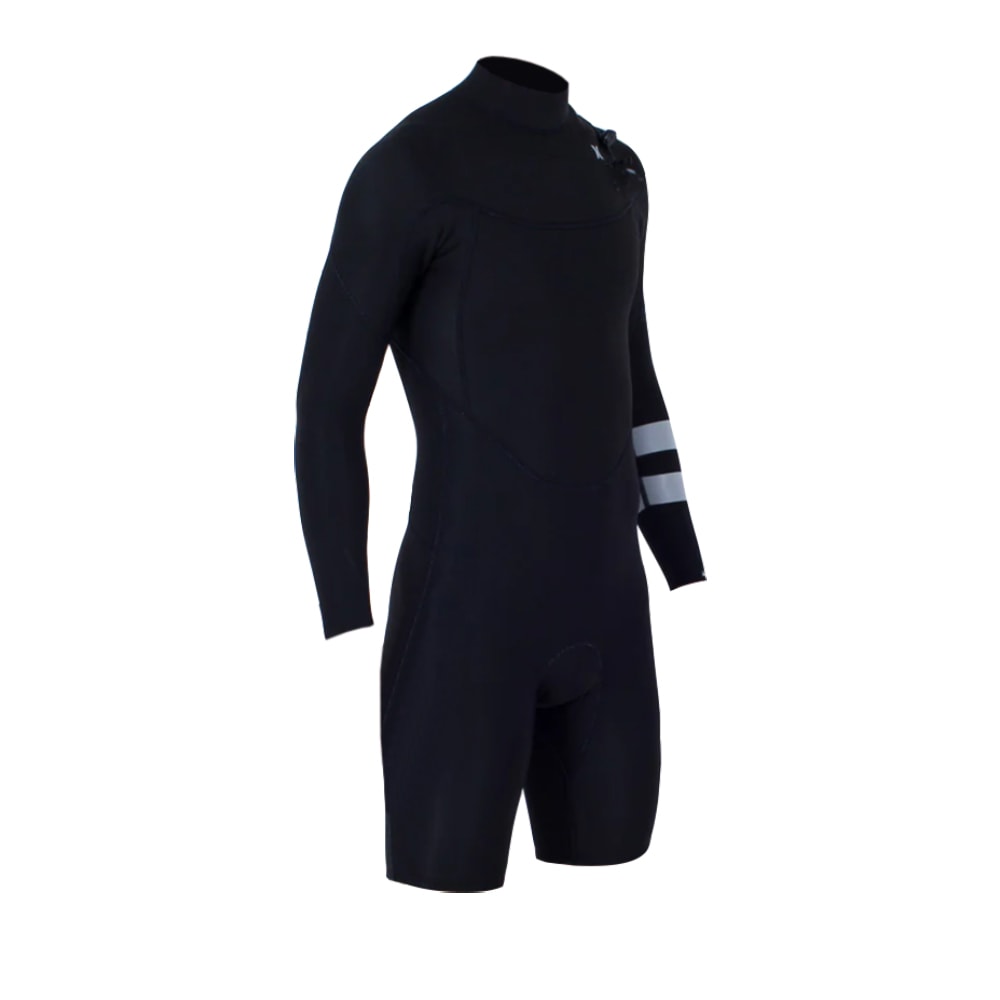 Short John Hurley Advantage 2/2mm Manga Longa Chest Zip Black Importado