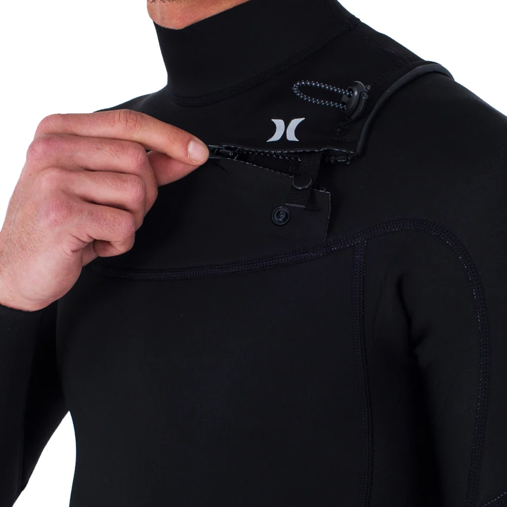 Short John Hurley Advantage 2/2mm Manga Longa Chest Zip Black Importado