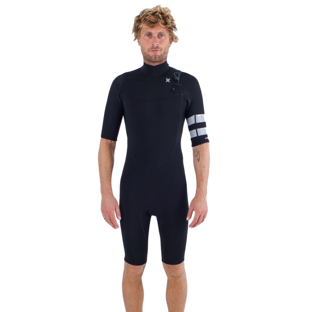 Short John Hurley Advantage Plus 2/2mm Chest Zip Black Grey