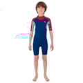 Short John Hurley Juvenil Advantage 2/2 mm Back Zip Blue Red