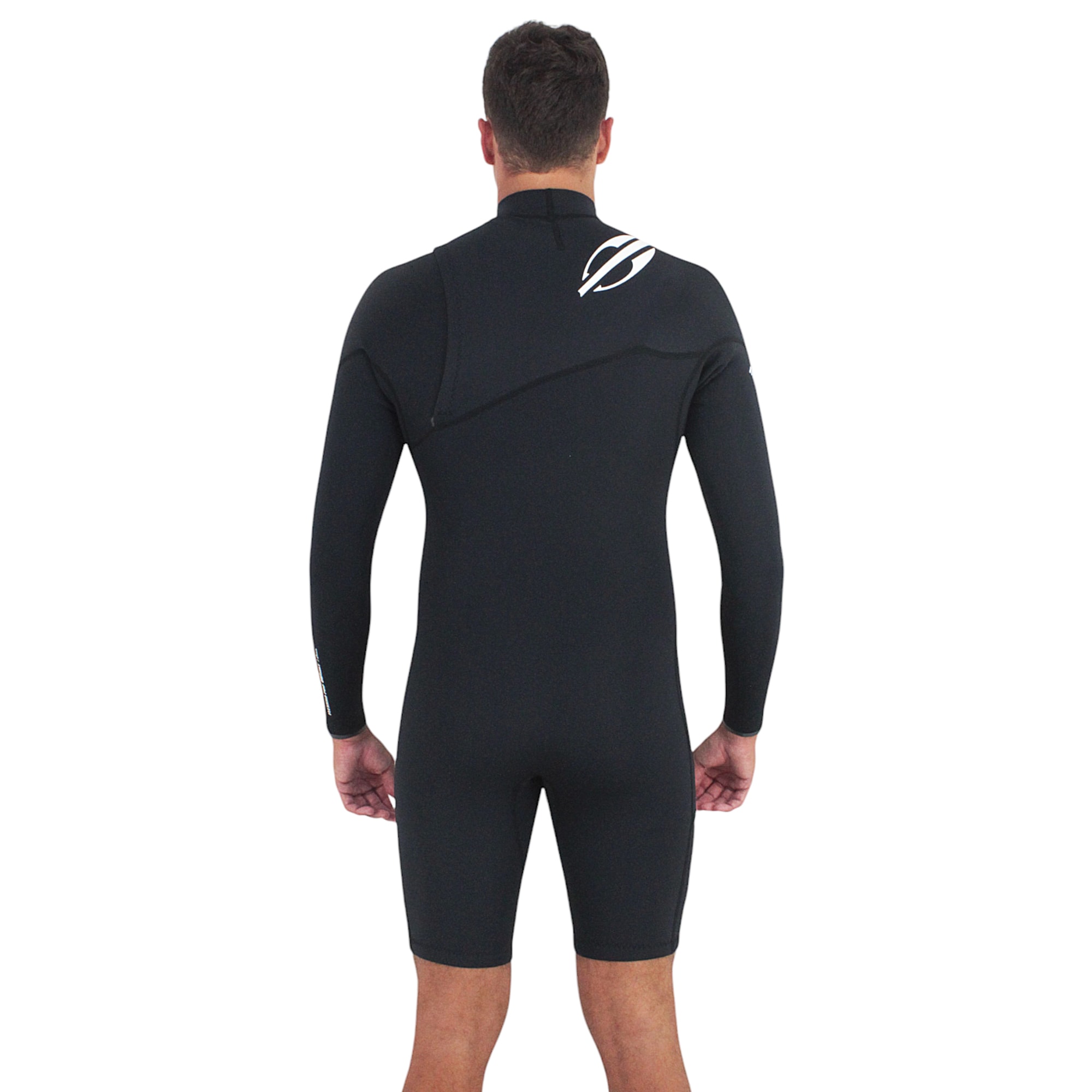 Short John Mormaii Flexxxa Pro 1mm Manga Longa Chest Zip Preto
