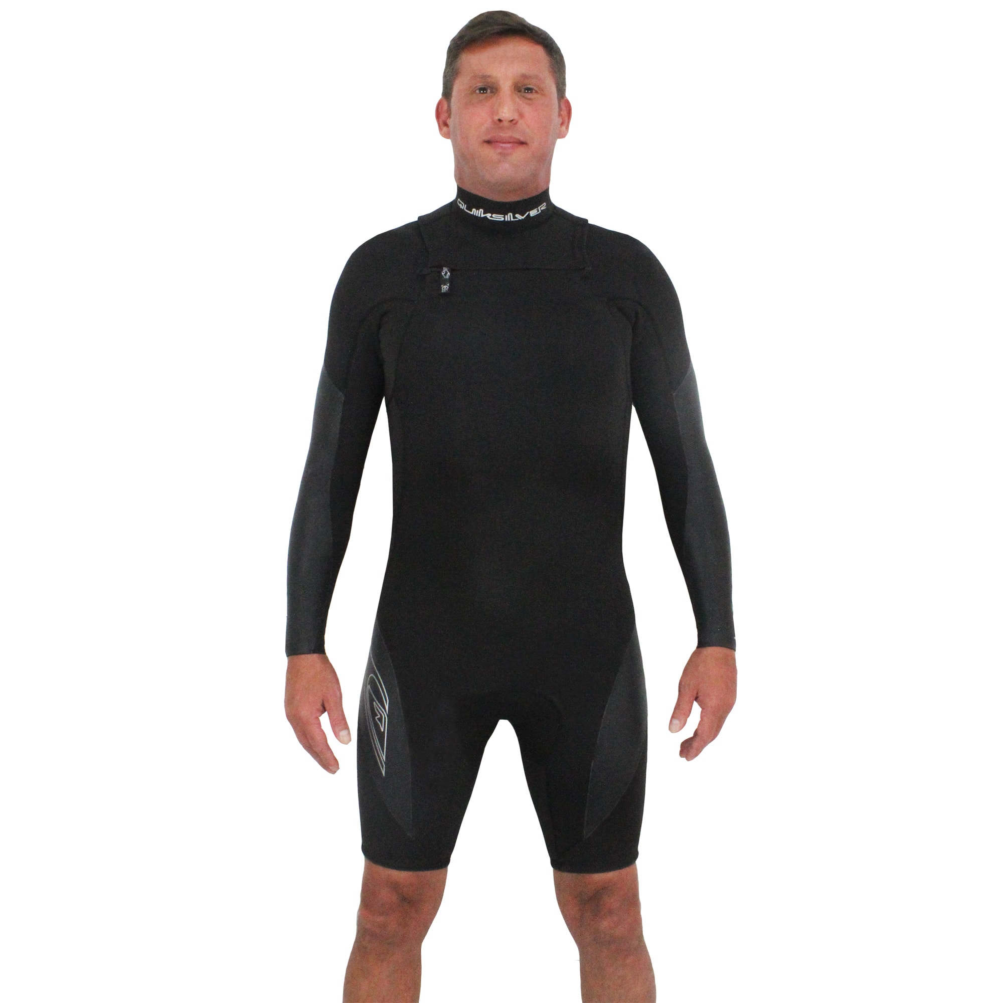 QUIKSILVER スプリング 2mm Short John Quiksilver 2/2mm Mercury Spring Chest Zip Black Importado