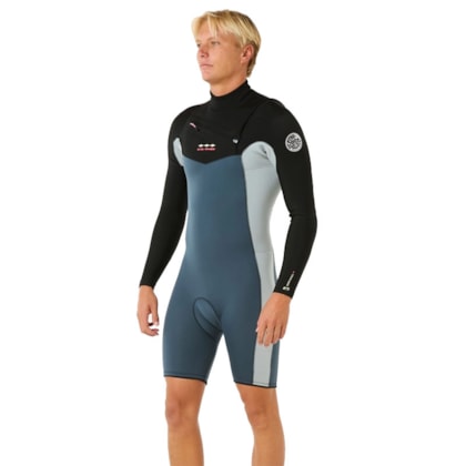Short John Rip Curl Dawn Patrol 2/2 Chest Zip Pine Night