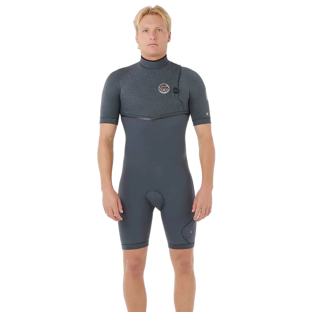 Short John Rip Curl E-Bomb 2/2mm Zip Free Manga Longa Iron