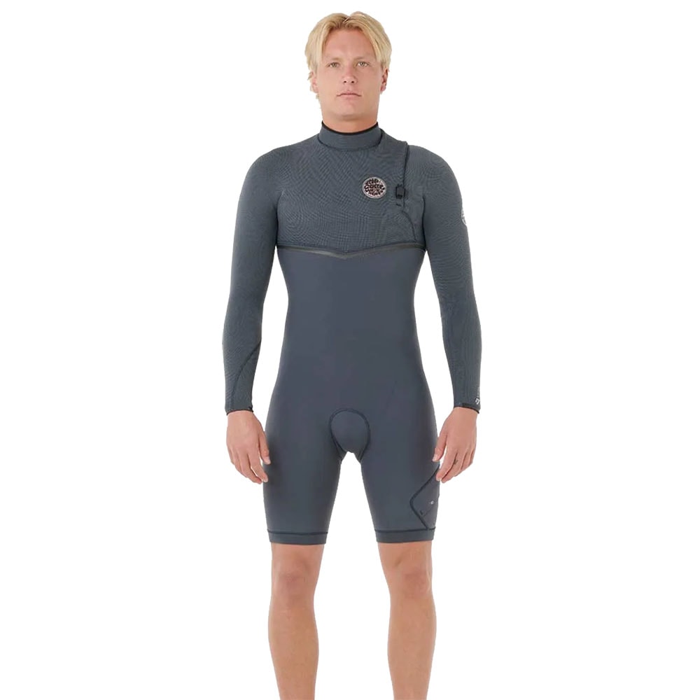 Short John Rip Curl E-Bomb 2/2mm Zip Free Manga Longa Iron