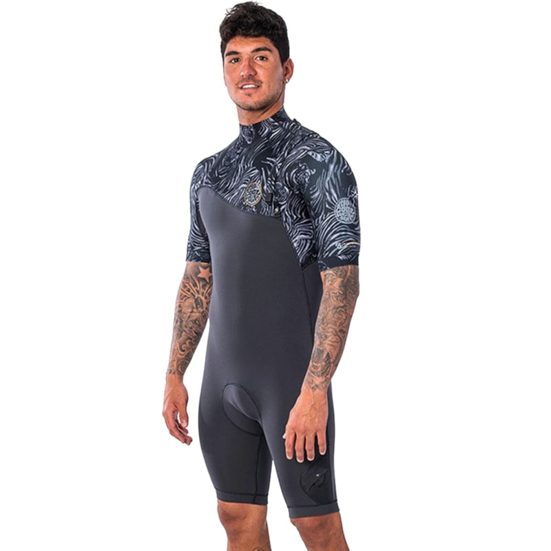 Short John Rip Curl E-Bomb E6 Zip Free 2/2mm Charcoal Grey ...