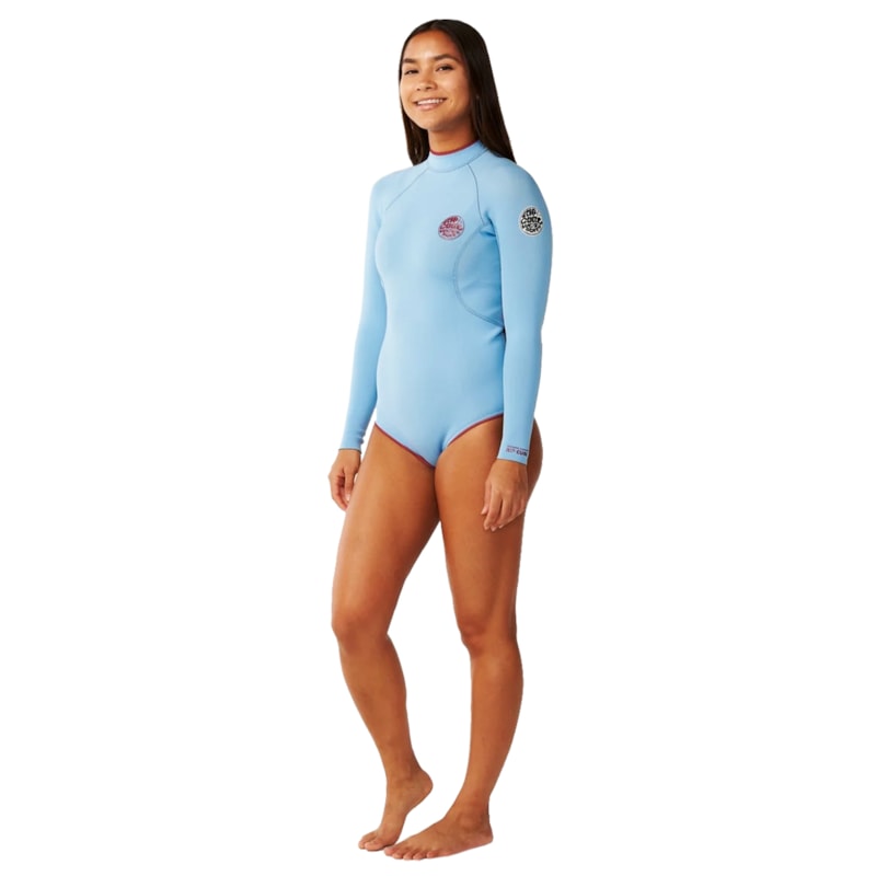 Short John Rip Curl G-Bomb 1.5mm Back Zip Light Blue