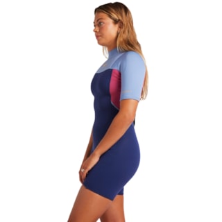 Short John Roxy Prologue 2/2mm Back Zip Dark Denim